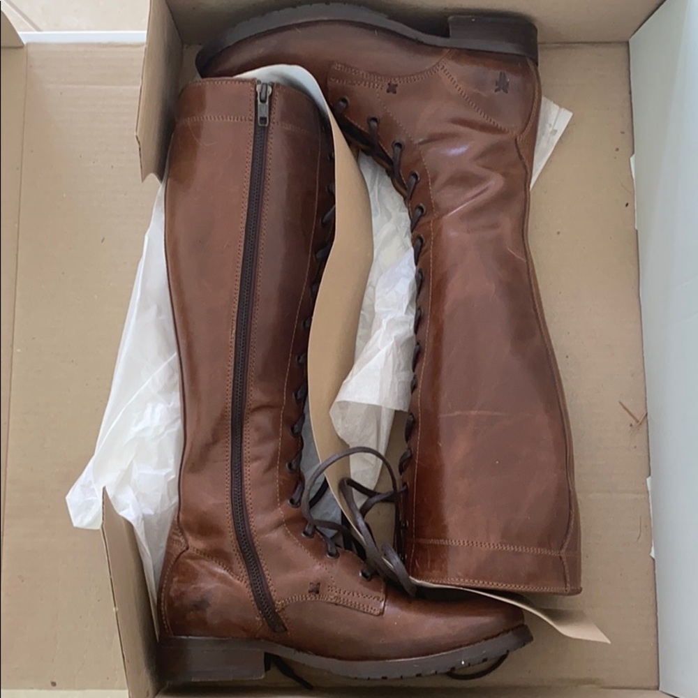 Frye Melissa tall lace up boots